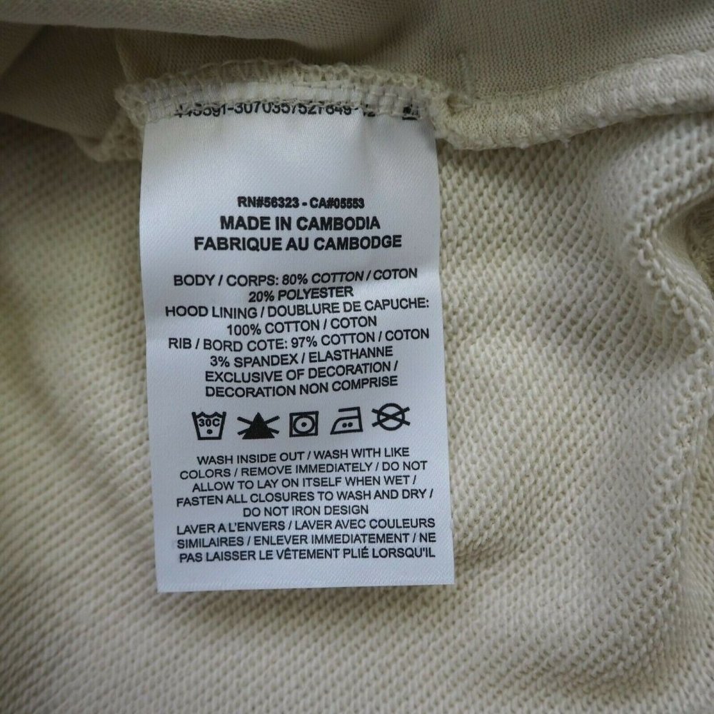 Nike French Terry Womens Hoodie Pullover Beige Athletic Sport - Picture 8 of 9